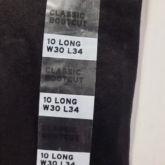 Levi's Classic Bootcut Jeans Black Size 10 Long New With Tags - Picture 4 of 5